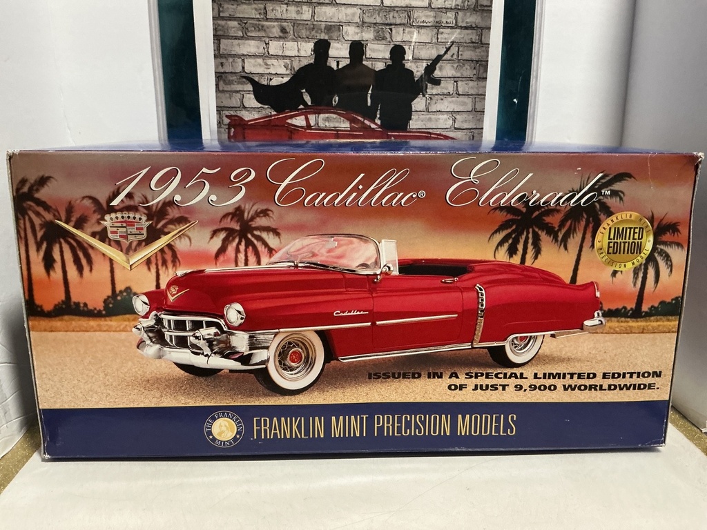 1/24 FRANKLIN MINT - 1953 CADILLAC ELDORADO RED CONVERTIBLE image