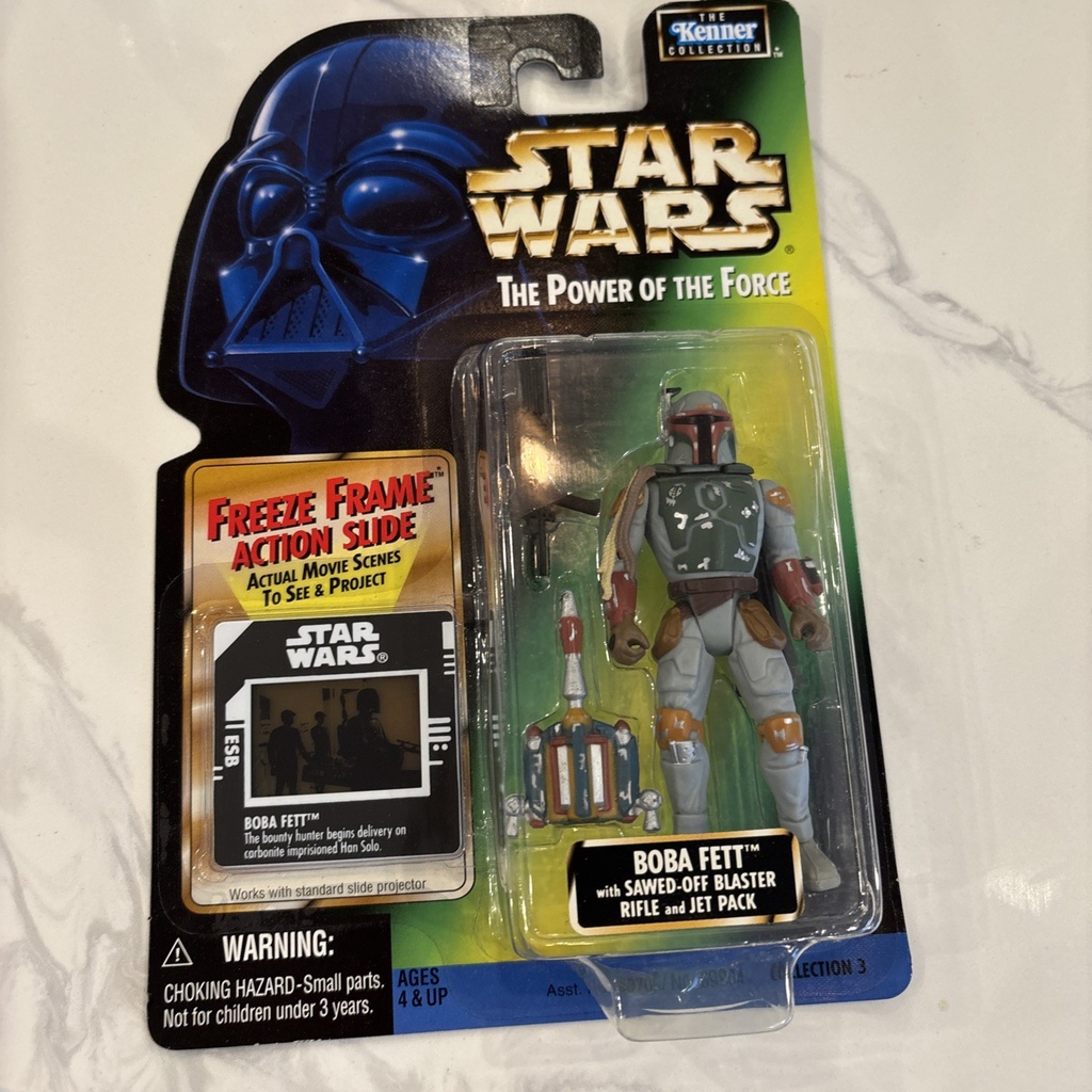 1997 Star Wars POTF 2 Boba Fett Freeze Frame No Bantha/Mythosaur image