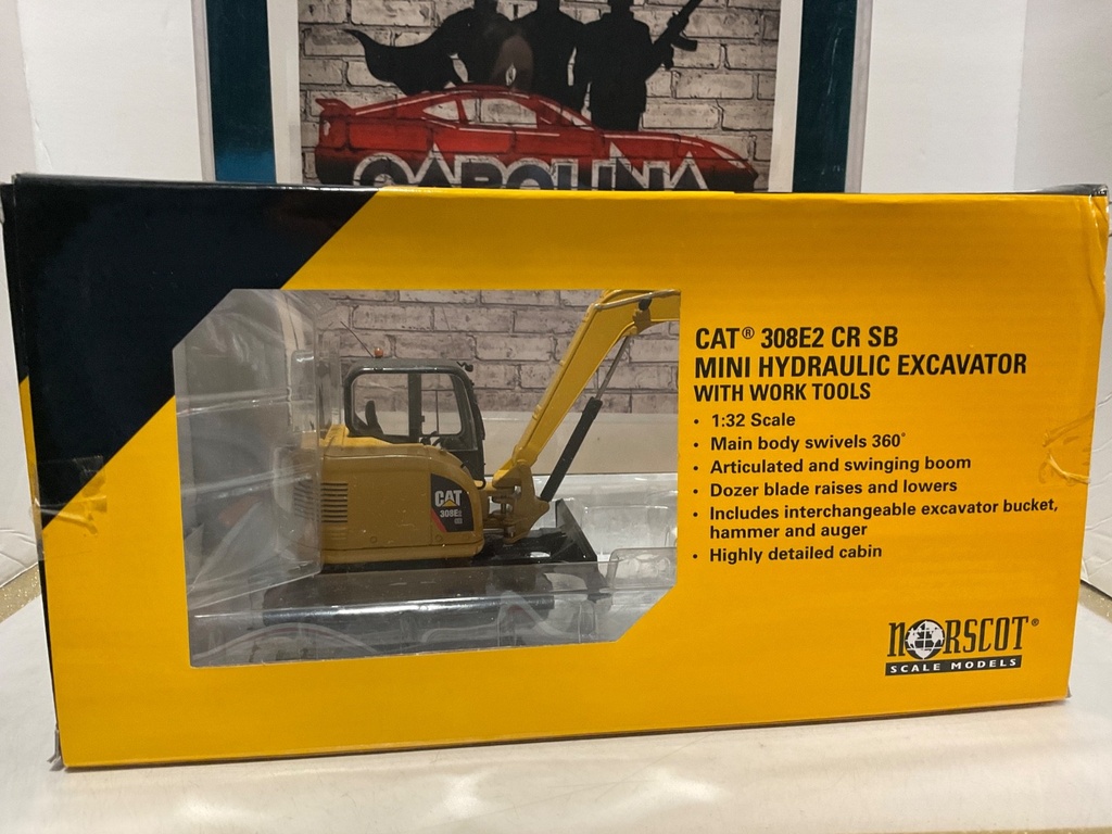 1/32 NORSCOT CAT 308E2 CR SB MINI HYDRAULIC EXCAVATOR image