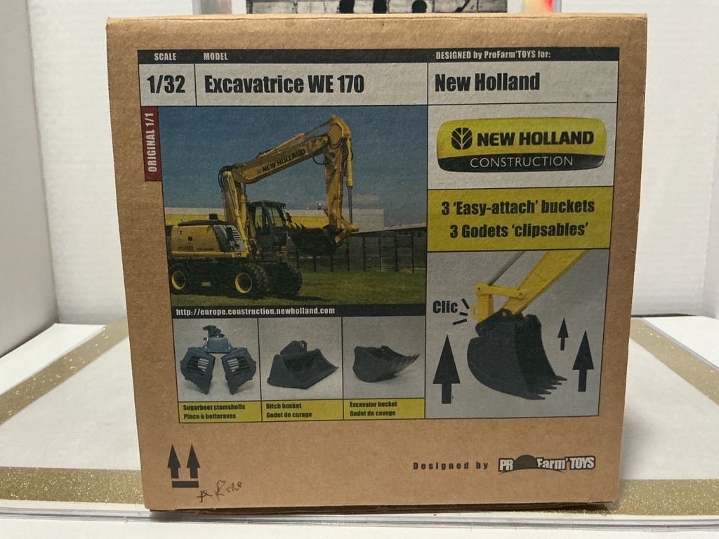 1:32 PRO FARM TOYS NEW HOLLAND EXCAVATRICE WE 170 image