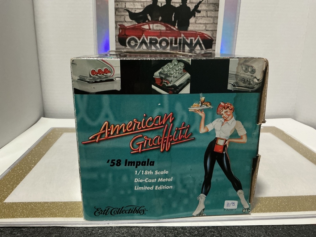 ERTL 1:18 AMERICAN MUSCLE LIMITED EDITION AMERICAN GRAFFITI ‘58 IMPALA image
