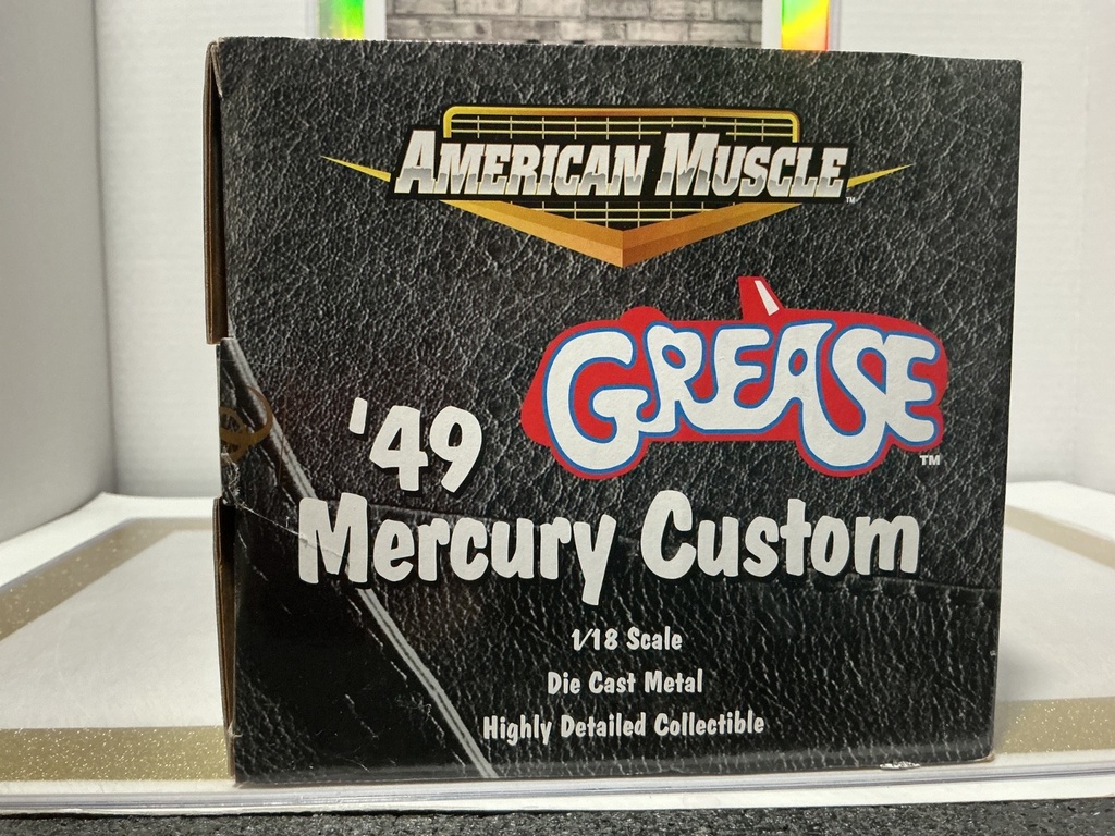 ERTL 1:18 AMERICAN MUSCLE GREASE ‘49 MERCURY CUSTOM RED ON BLACK image