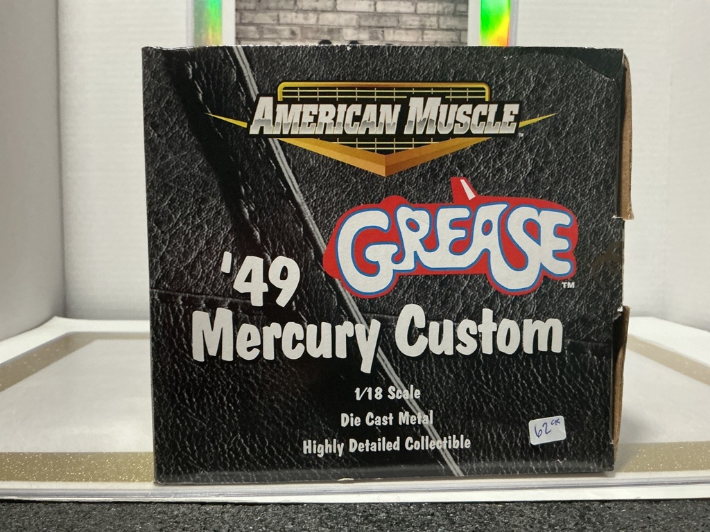 ERTL 1:18 AMERICAN MUSCLE GREASE ‘49 MERCURY CUSTOM RED ON BLACK image