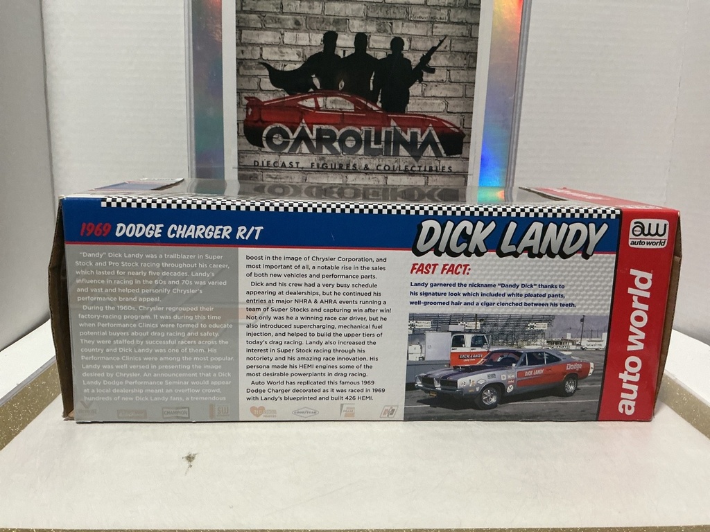 1:18 AUTO WORLD 1969 DODGE CHARGER R/T DICK LANDY image