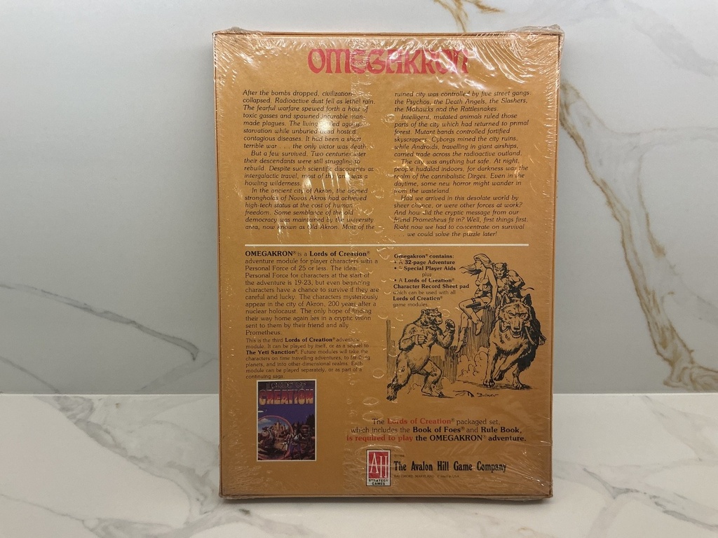 VINTAGE 1984 OMEGAKRON - LORDS OF CREATIONS 32 PAGE ADVENTURE GAME image
