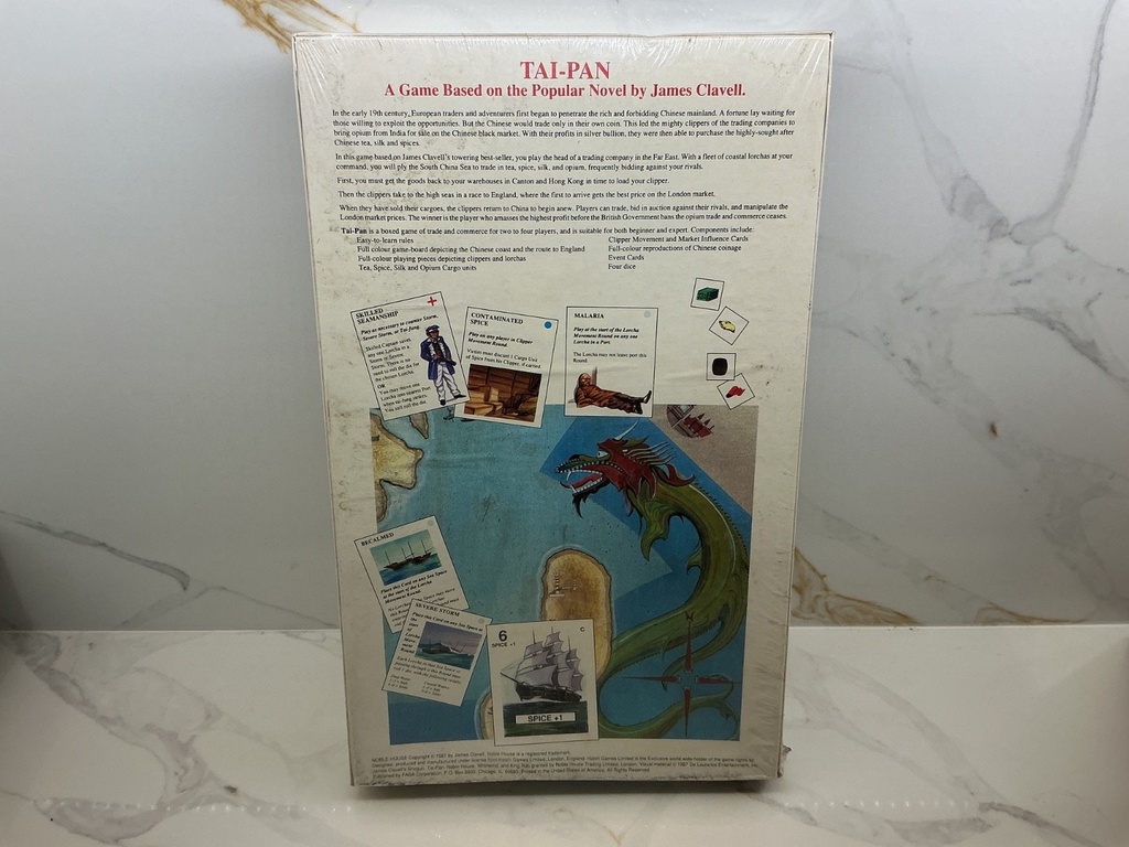 VINTAGE JAMES CLAVELL’S 1981 TAI-PAN - THE FAMILY GAME OF COASTAL TRADE image