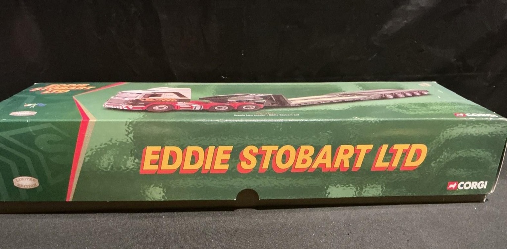 Corgi 1/50 Scale CC12203 - Scania Low Loader - Eddie Stobart Ltd. image