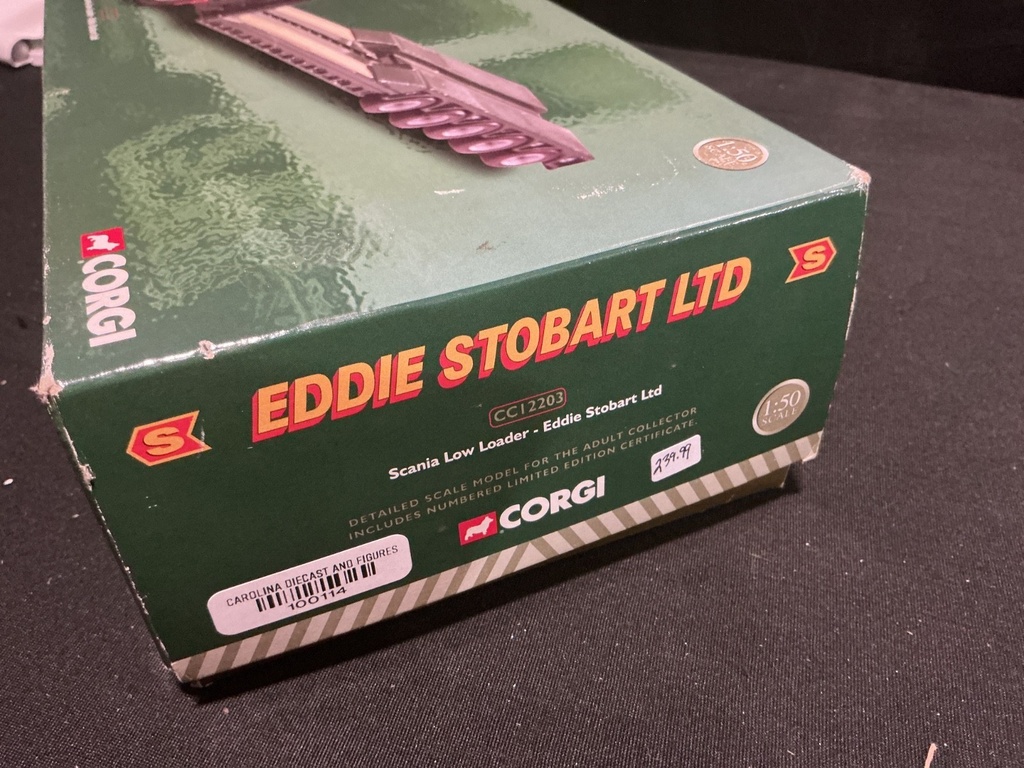 Corgi 1/50 Scale CC12203 - Scania Low Loader - Eddie Stobart Ltd. image