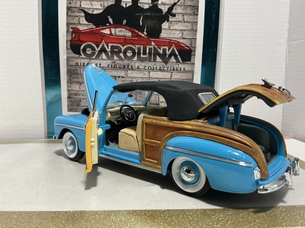 1/18: SIGNATURE MODELS 1946 WOODY SPORTSMAN BLUE ON CREAM image