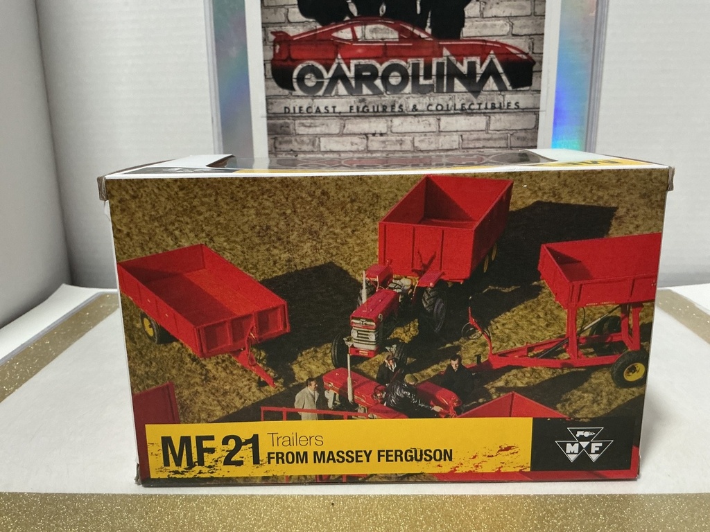 1/32 UNIVERSAL HOBBIES MF 21 3.5 TON HYDRAULIC TIPPING TRAILER W/ GRAIN SIDES image