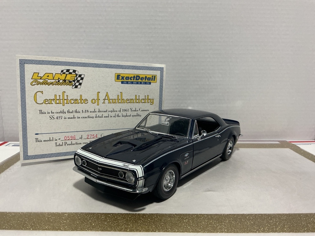 1:18 SUPERCAR COLLECTIBLES 1967 YENKO SS427 CAMERO (MIDNIGHT BLUE) image