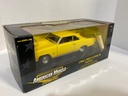 1:18 ERTL AMERICAN MUSCLE 1966 PRO STOCK NOVA YELLOW ON BLACK *TRUNK CAME OFF image