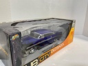 1:18 JADA TOYS DUB CITY OLD SKOOL 1956 CHEVROLET BEL AIR BLUE ON GREY image