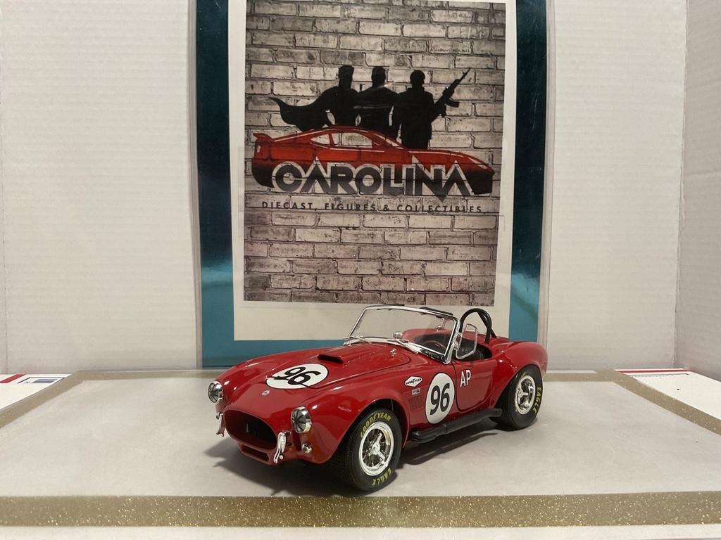 1/18: ERTL SHELBY COBRA 427 #96 RED ON BLACK image