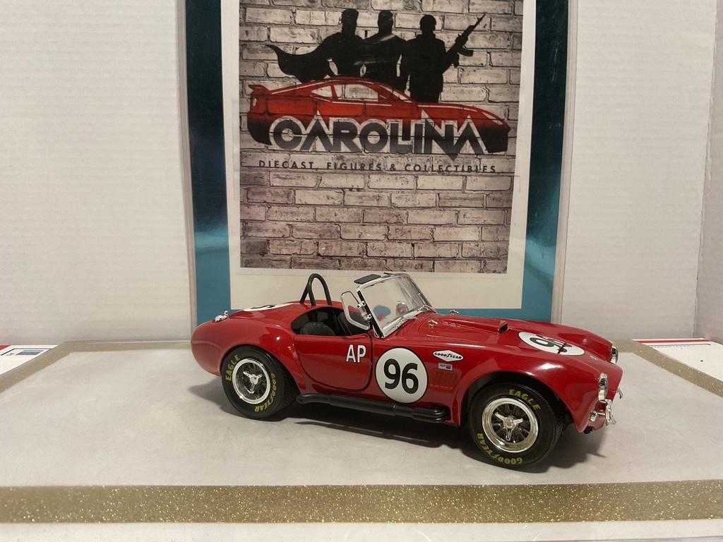 1/18: ERTL SHELBY COBRA 427 #96 RED ON BLACK image