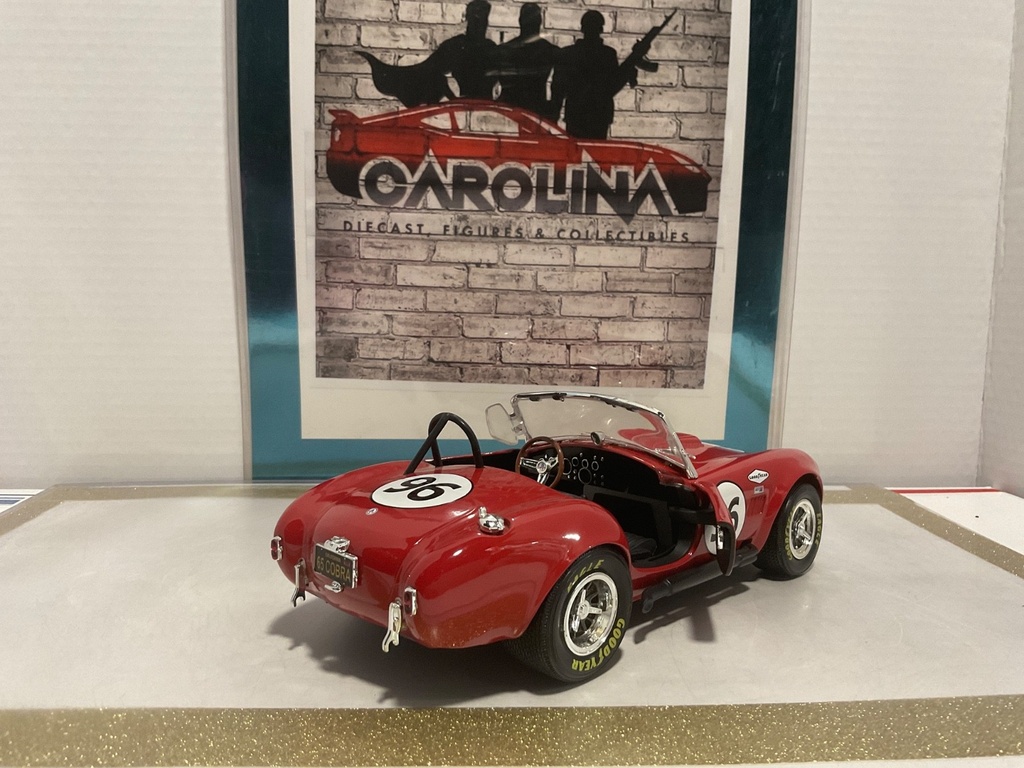 1/18: ERTL SHELBY COBRA 427 #96 RED ON BLACK image