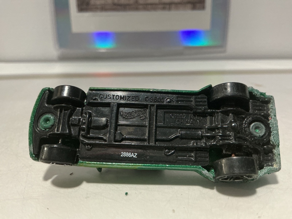 HOT WHEELS CUSTOMIZED C3500 DUALLY PICKUP TRUCK  - USED/DAMAGED image