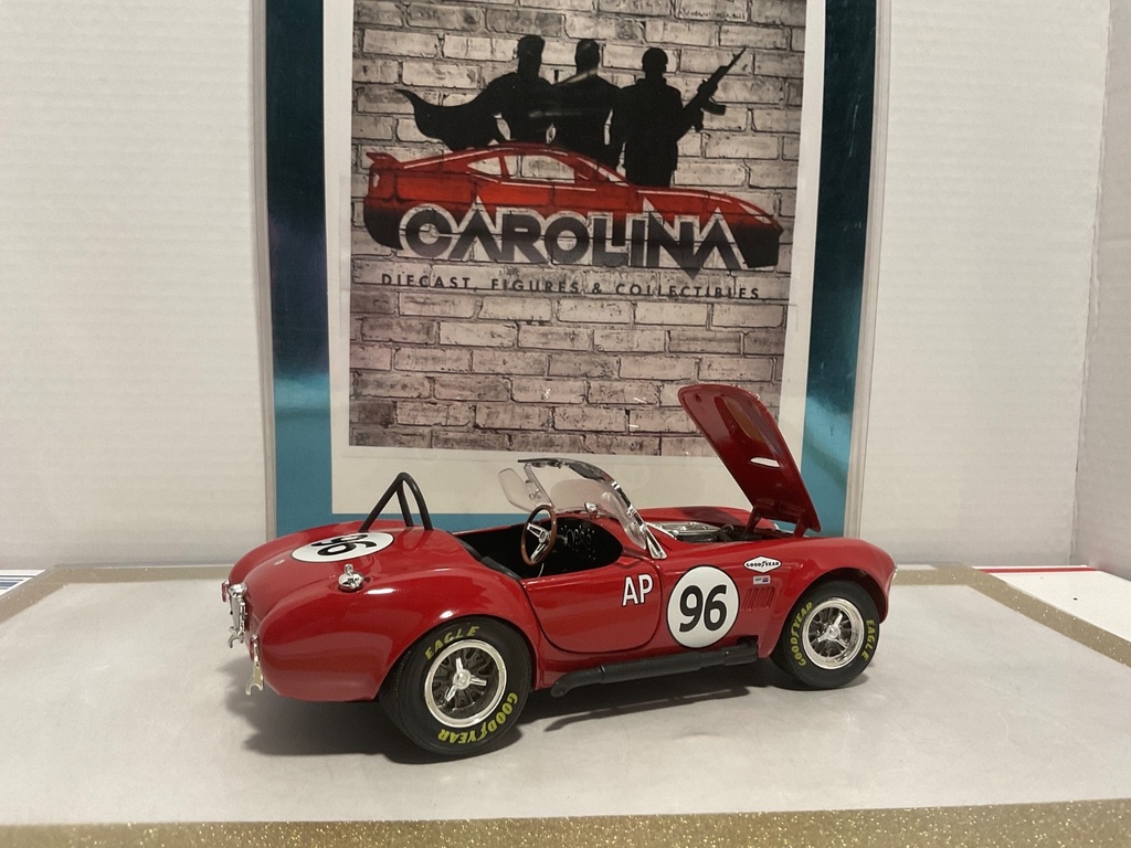 1/18: ERTL SHELBY COBRA 427 #96 RED ON BLACK image