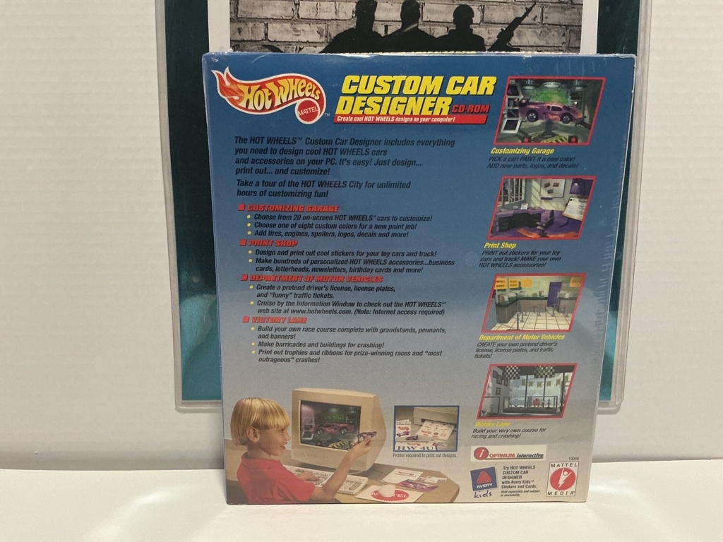 HOTWHEELS CUSTOM CAR DESIGNER CD-ROM WINDOWS 95 image