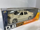 1:18 JADA TOYS DUB CITY BIG BALLERS CADILLAC ESCALADE (DISPLAYED) CREAM ON GREY image