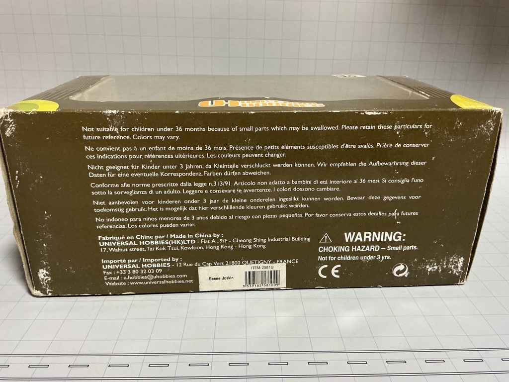 1/32 UNIVERSAL HOBBIES BENNE JOSKIN 22/50 DUMP TRAILER   {DISPLAYED} image