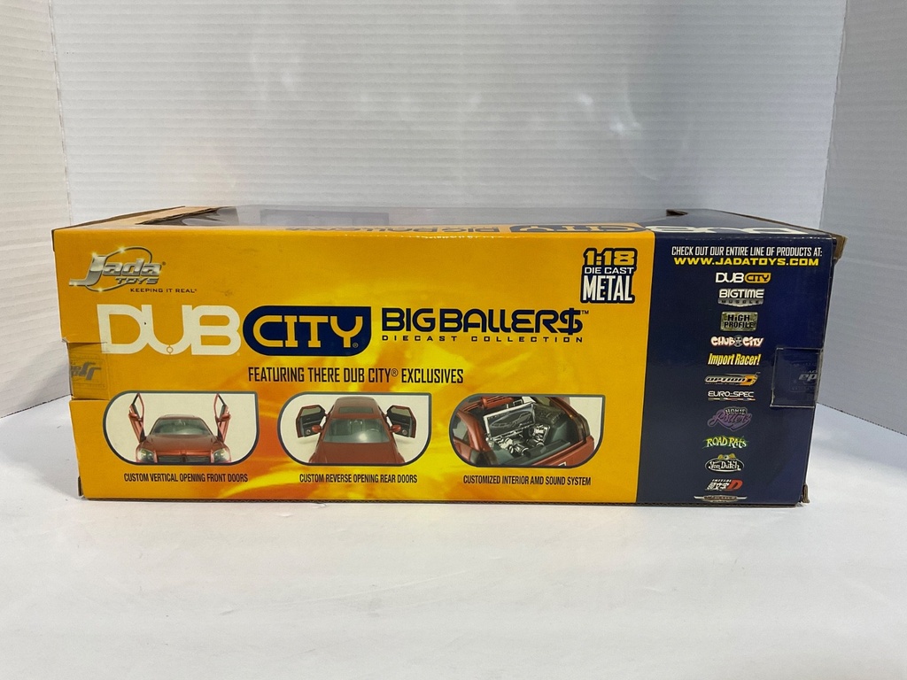 1:18 JADA TOYS DUB CITY BIG BALLERS (DISPLAYED) 2006 DODGE MAGNUM R/T RED ON RED image