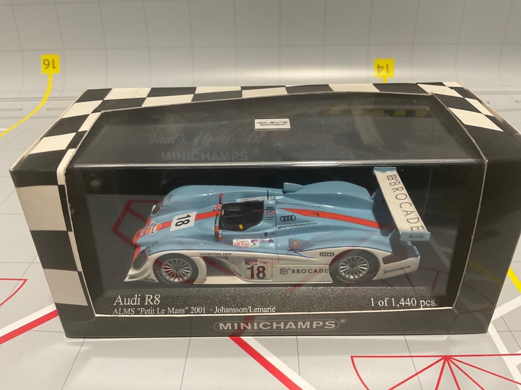 1:43 MINICHAMPS RALLY CAR AUDI R8 JOHANSSON/LEMARIE image