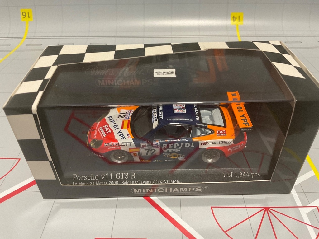 1:43 MINICHAMPS RALLY CAR PORSCHE 911 GT3-R SALDANA/LAVAGGI/DIEZ-VILLAROEL image