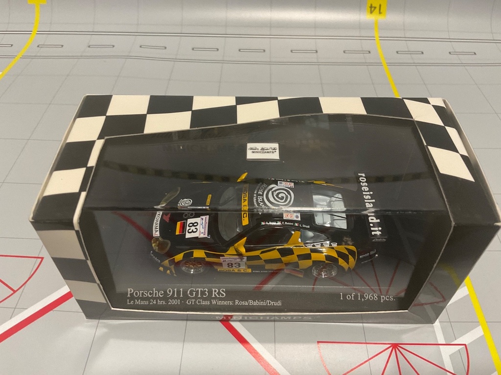 1:43 MINICHAMPS RALLY CAR PORSCHE 911 GT3 RS ROSA/BABINI/DRUDI image