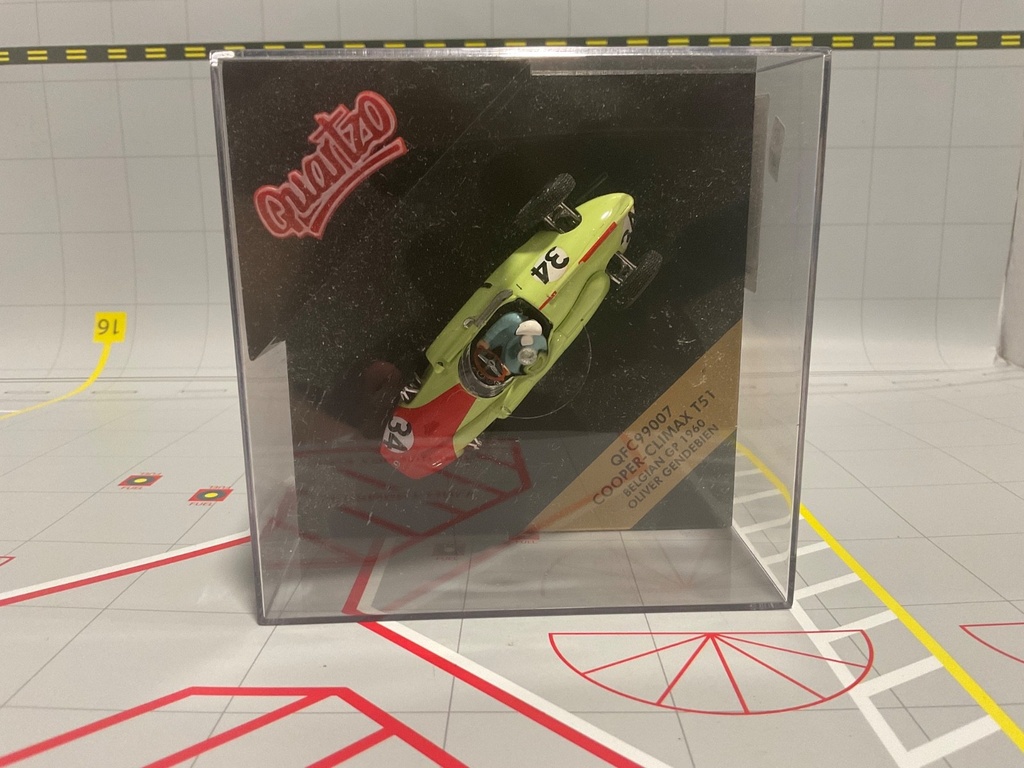 1:43 QUARTZO QFC99007 COOPER-CLIMAX T5 1 BELGIAN GP 1960 OLIVER GENDEBIEN image
