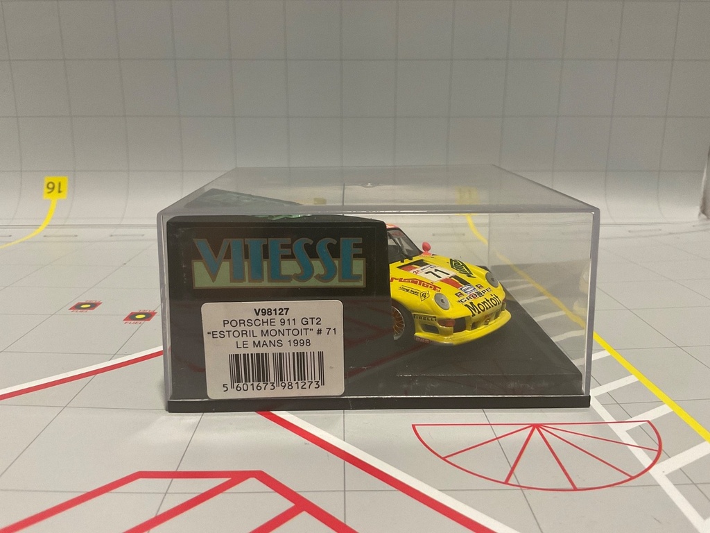 1:43 VITESSE RALLY CAR V98127 PORSCHE 911 GT2 “ESTORIL MONTOIT” #71 LE MANS 1998 image