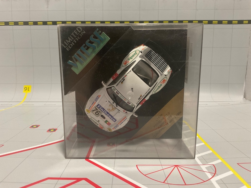 1:43 VITESSE RALLY CAR L167F PORSCHE GT2 “JUMBO” #76 QUALIFYING LE MANS 1996 image