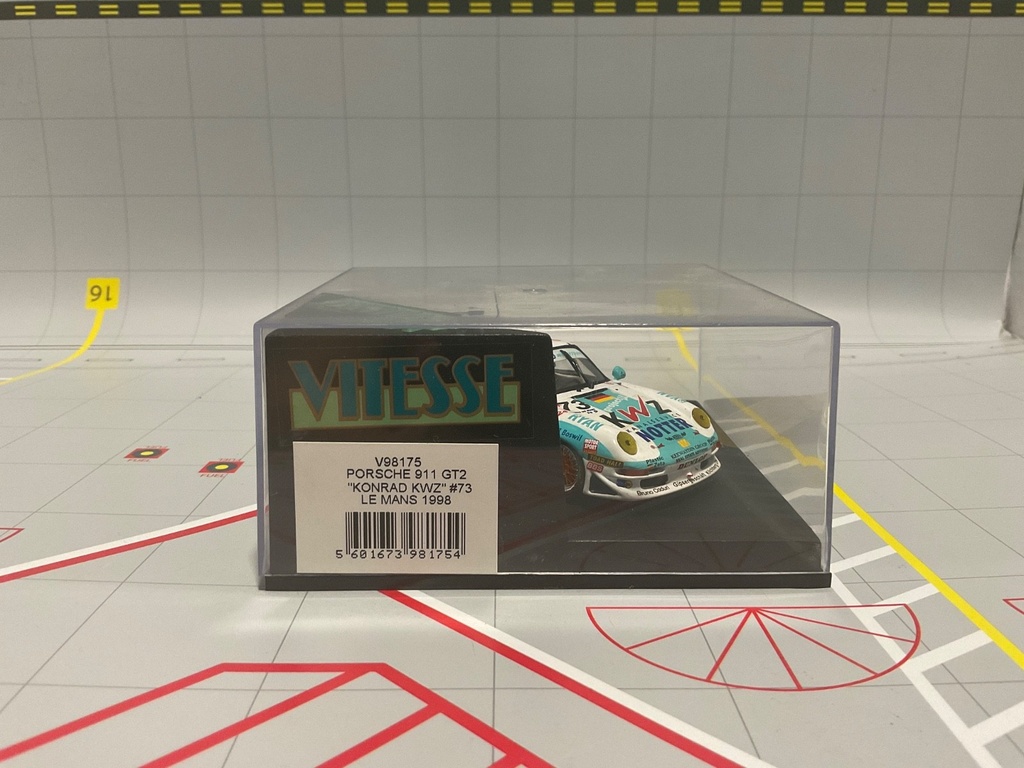 1:43 VITESSE RALLY CAR V98175 PORSCHE 911 GT2 “KONRAD KWZ” #73 LE MANS 1998 image