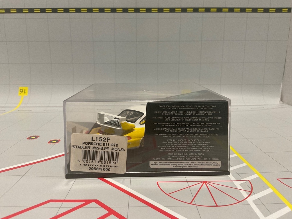 1:43 VITESSE RALLY CAR L152F PORSCHE 911 GT2 “STADLER” #22 B.P.R. MONZA image