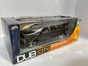1:18 JADA TOYS DUB CITY (DISPLAYED) CHEVROLET SUBURBAN DARK GREY ON LIGHT GREY image