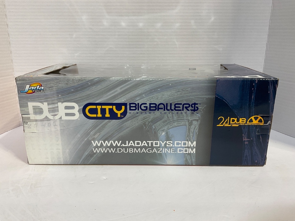 1:18 JADA TOYS DUB CITY (DISPLAYED) CHEVROLET SUBURBAN DARK GREY ON LIGHT GREY image