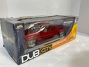 1:18 JADA TOYS DUB CITY (DISPLAYED) CHEVROLET SILVERADO RED ON CREAM image
