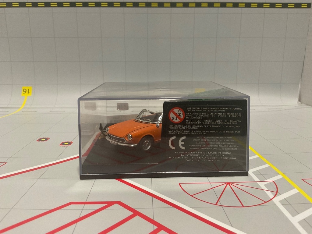 1:43 VITESSE L148A FIAT 123 BS1 SPIDER SPORT CLOSED CONVERTIBLE “ARANCIO ROSSO” image