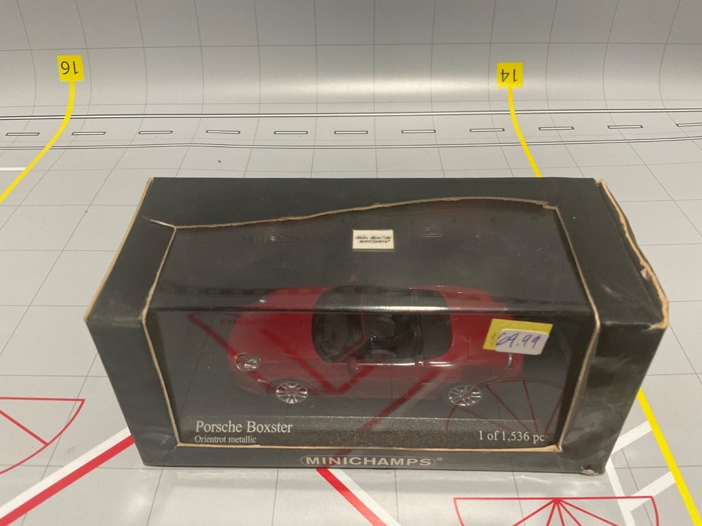 1:43 MINICHAMPS PORSCHE BOXSTER 2002 RED METALLIC image