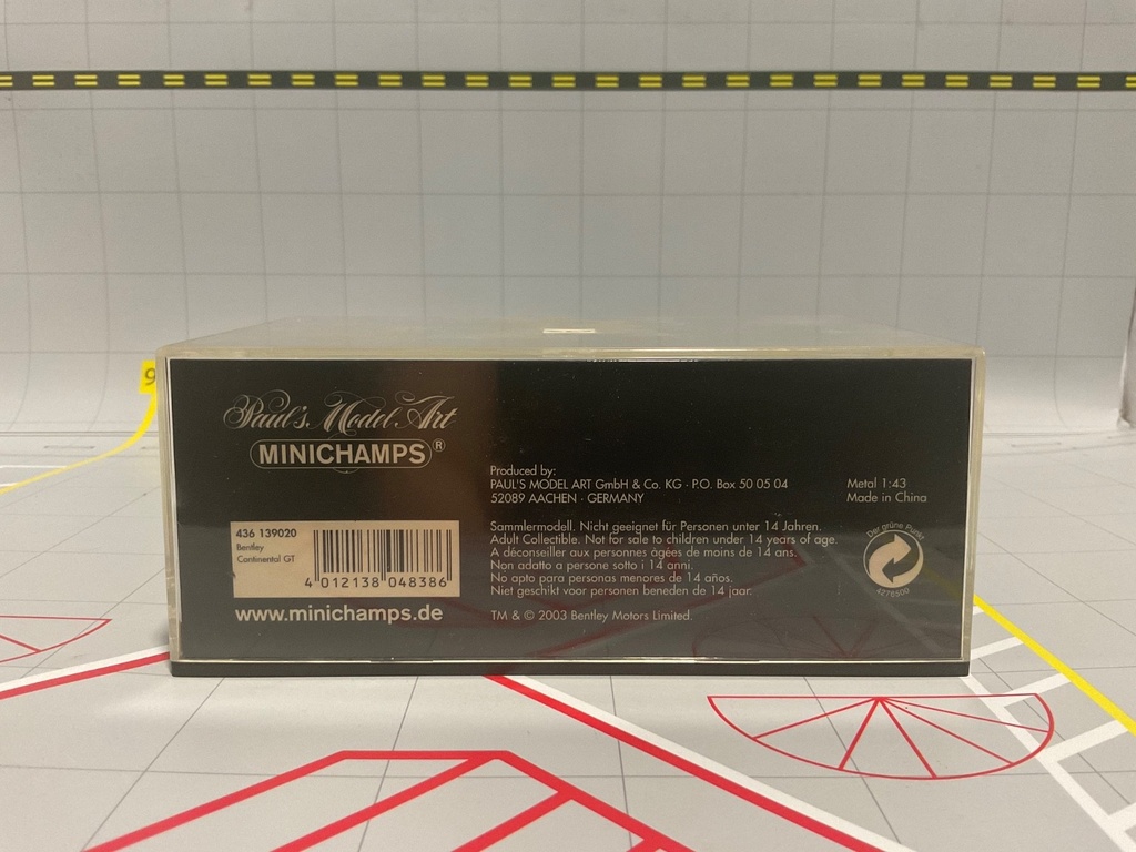 1:43 MINICHAMPS BENTLEY CONTINENTAL GT image