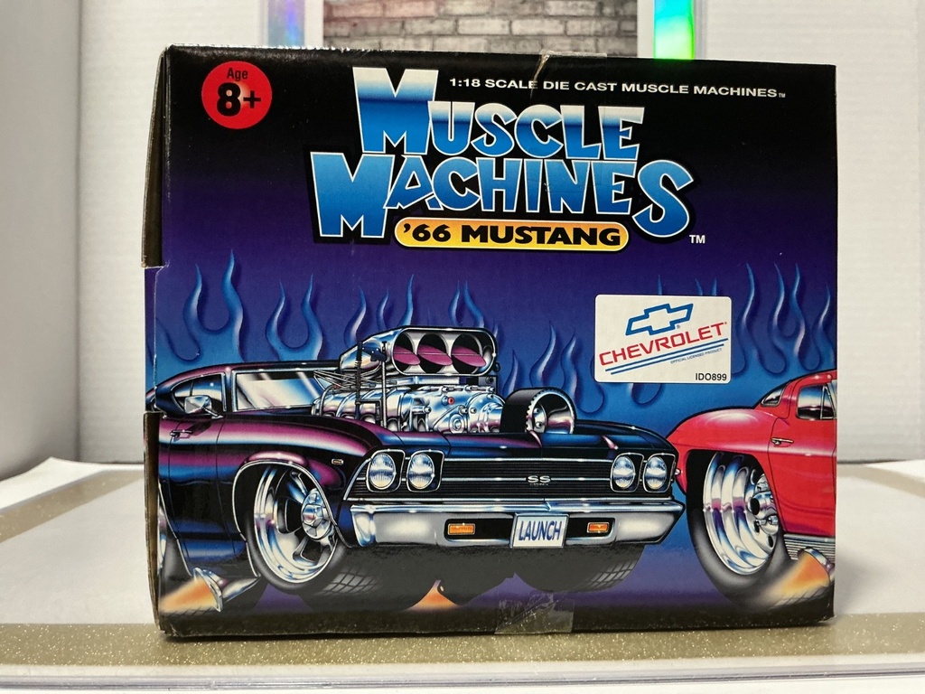 1/18: MUSCLE MACHINES RED ‘66 MUSTANG image