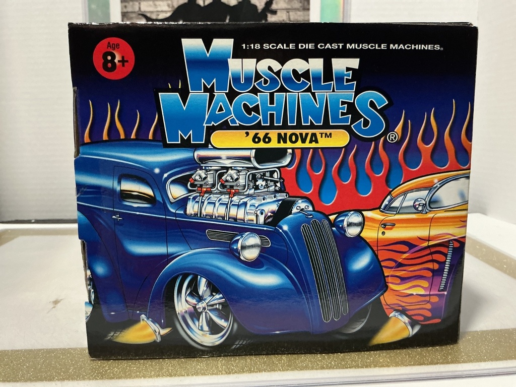1/18: MUSCLE MACHINES RED WHITE AND BLUE  ‘66 NOVA image