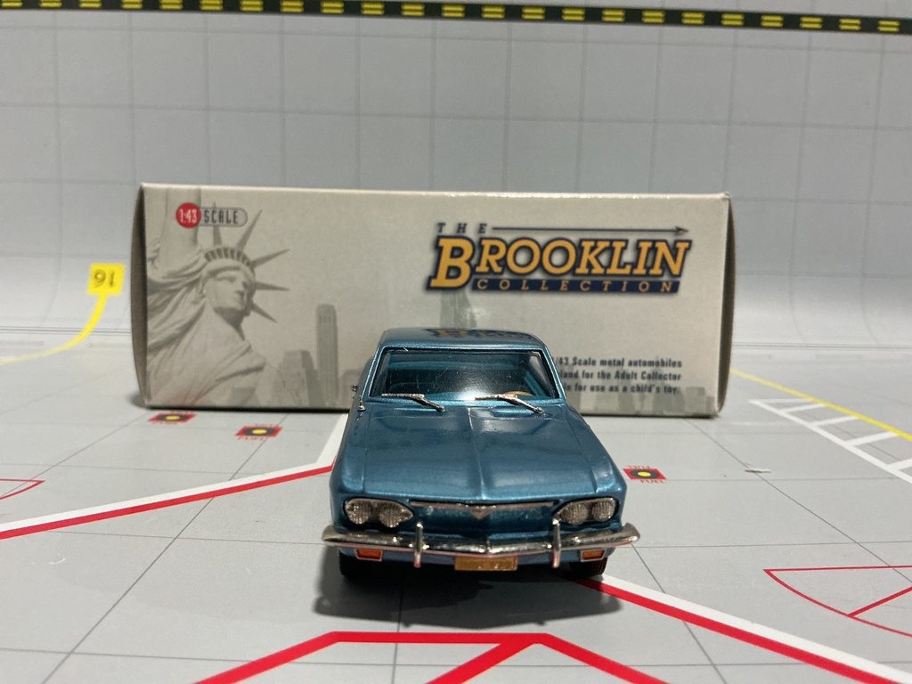 1:43 BROOKLIN MODELS BRK 139 1967 CHEVROLET CORVAIR MONZA (NANTUCKET BLUE POLY) image