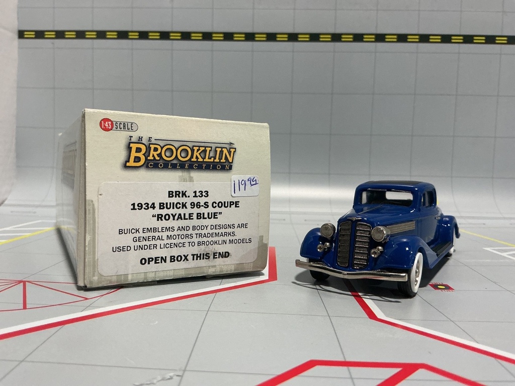 1:43 BROOKLIN MODELS BRK 133 1934 BUICK 96-S COUPE ROYALE BLUE image