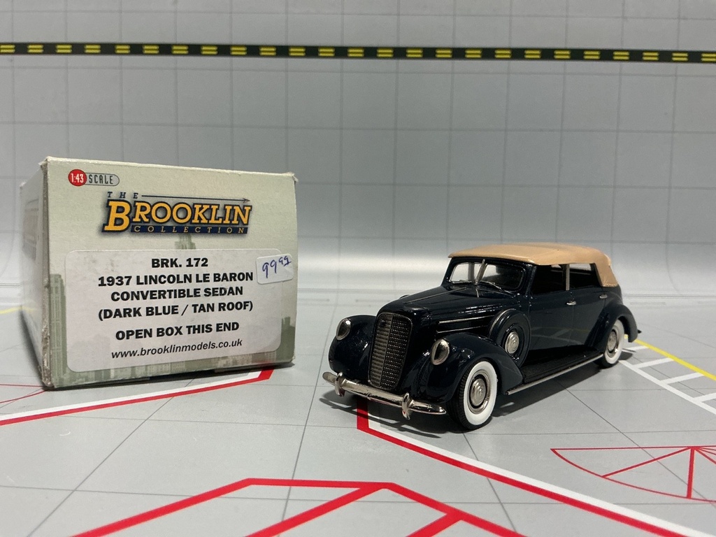 1:43 BROOKLIN MODELS  1937 LINCOLN LE BARON CONVERTIBLE *MISSING TAILLIGHT image