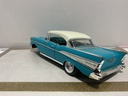 1/18: ERTL 1957 CHEVROLET BEL ARIE *PARTS/JUNKYARD BLUE ON BLACK image