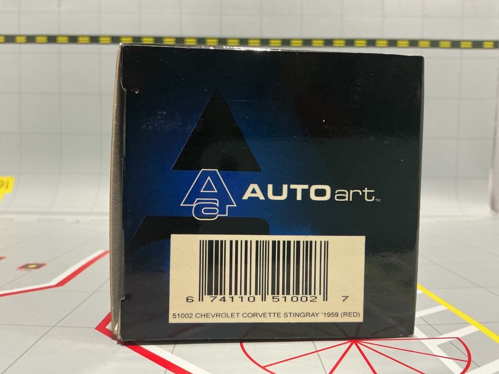 1:43 AUTO ART 51002 CHEVROLET CORVETTE STINGRAY ‘1959 RED image
