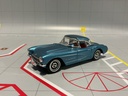 1:43 DINKY / MATCHBOX 1957 CHEVROLET CORVETTE DYM 92139 BLUE ON RED image