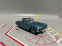 1:43 DINKY / MATCHBOX 1957 CHEVROLET CORVETTE DYM 92139 BLUE ON RED image