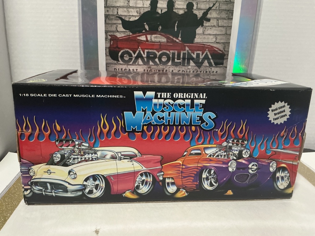 1/18: MUSCLE MACHINES ORANGE ‘40 SEDAN DELIVERY image
